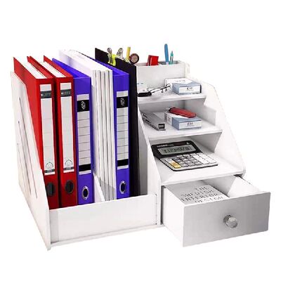 好货3 Layers Home Office Magazine Holder Newspaper Rack
