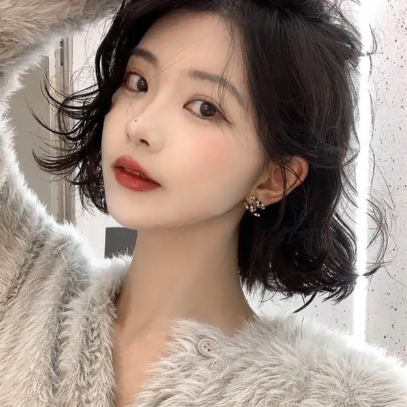 l头顶补痕发遮白发中女士真发无刘海假发片长发补发片块偏分卷发