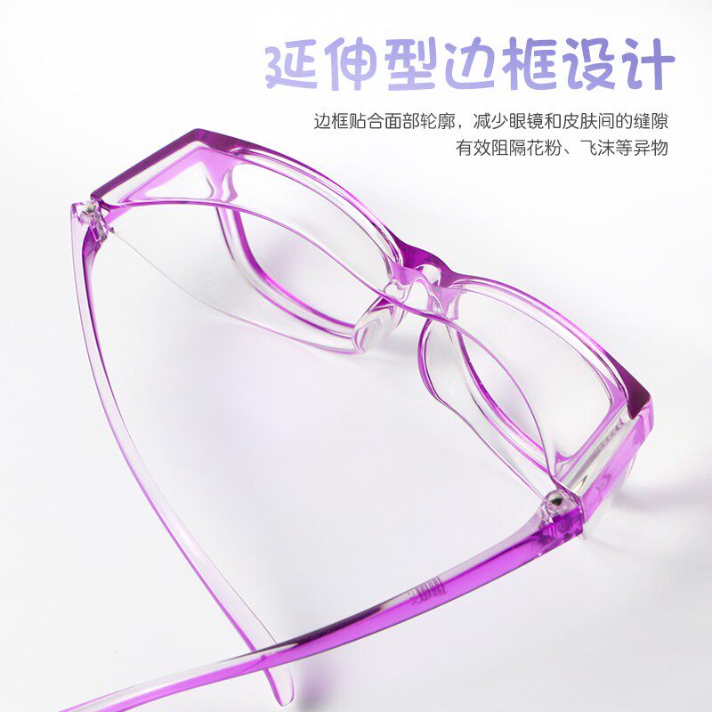 极速防花粉过敏眼镜护目镜儿童平光镜防风沙防飞沫防眼睛过敏眼痒
