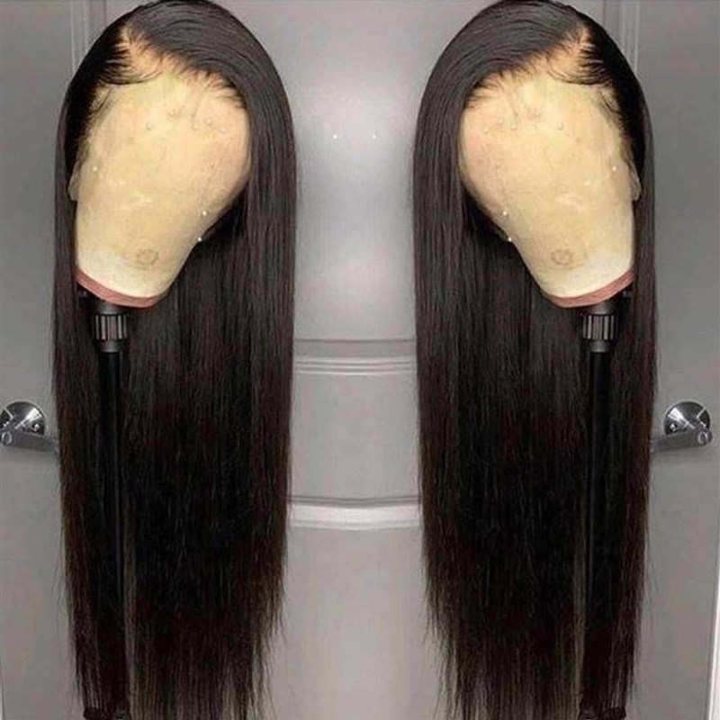 13x4 Heat Resistant Hair Black Color Synthetic Lace Front W