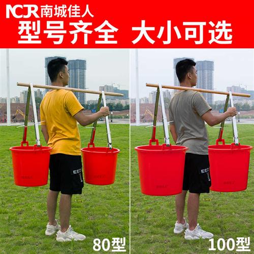 家用老式农用挑粪桶浇菜水桶牛筋塑料加厚熟胶尿桶双耳担水桶浇肥