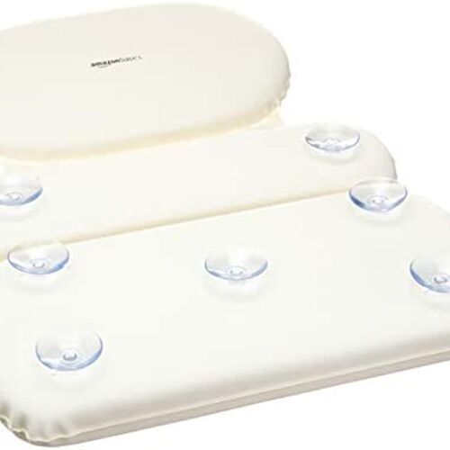 极速Amazon Basics Bath Tub Neck Pillow with Suction Cups  Wa