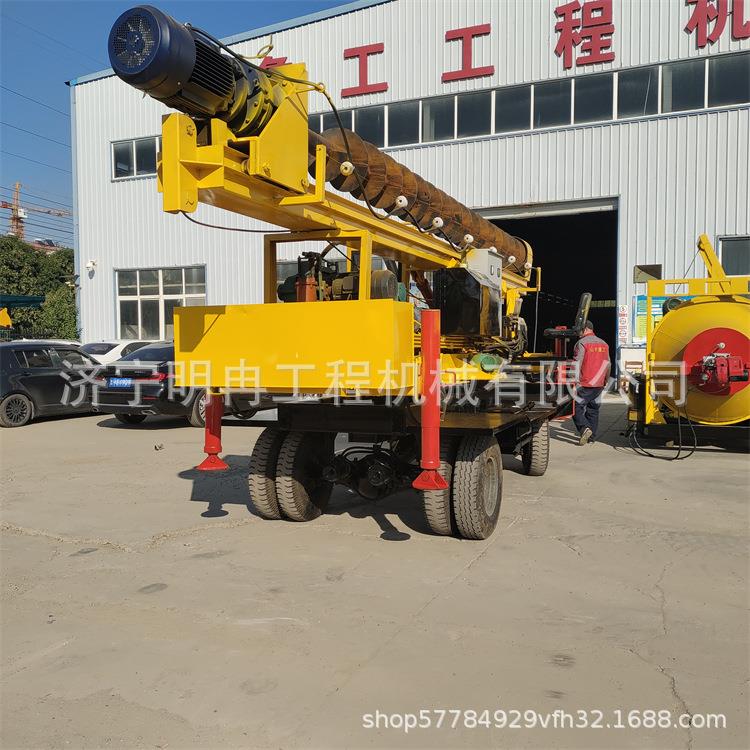 农村自建房地基打桩机 打造私人基础桩螺旋钻孔机 顶梁柱钻孔机