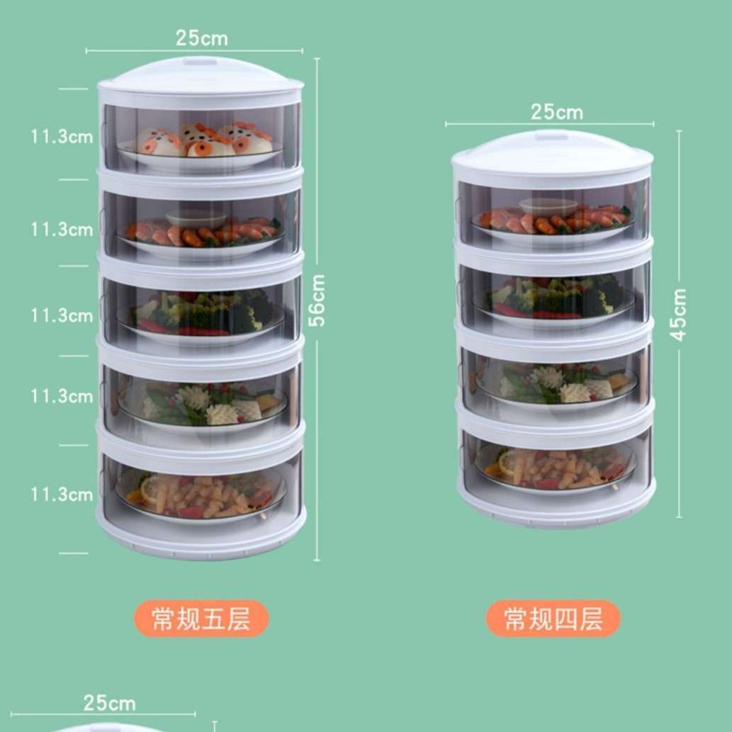 厨房置物架放剩菜多层收纳盒架子剩饭菜盘橱柜家用多功能碗碟神器