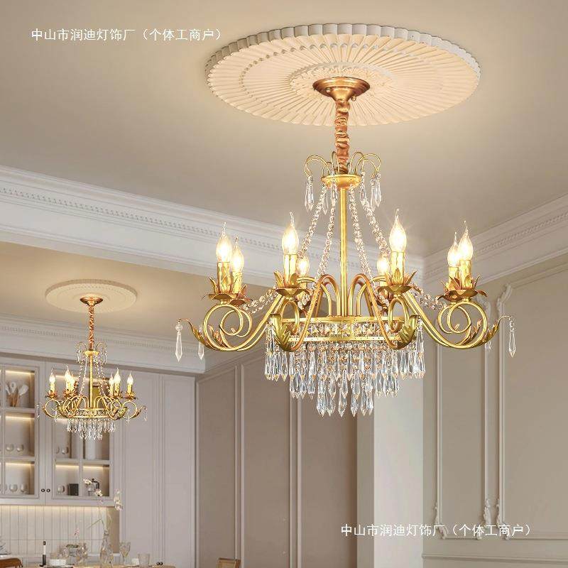 美式客厅灯餐厅设计师新款创意造型卧室书房金色蜡烛复古水晶吊灯,农机/农具/农膜,播种栽苗器/地膜机,淘宝优惠券,粉丝福利购,淘宝优惠卷