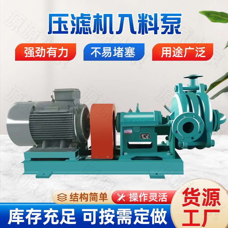 100ZJE-II型压滤机入料泵给料泵 250平方洗煤厂加压泵浮选压滤机