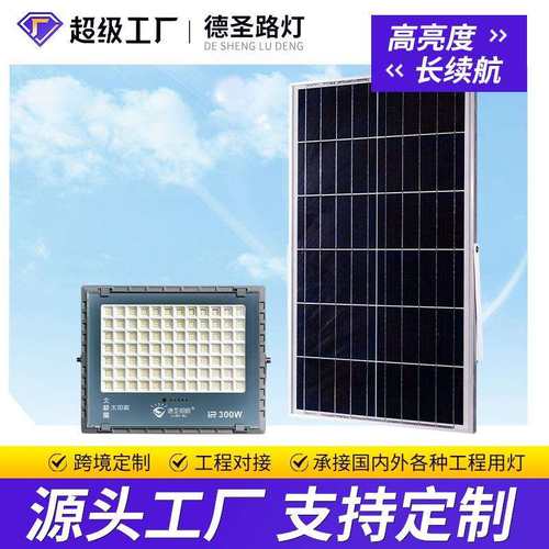 跨境北极星LED投光灯照明工程防水泛光灯具户外庭院太阳能投光灯