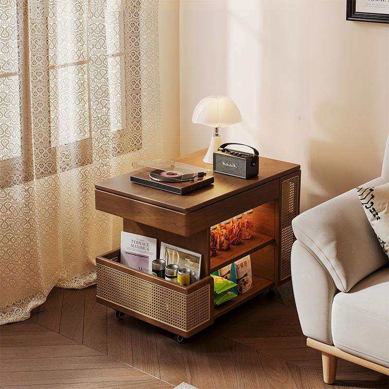 实木升降茶几家用小户型沙发边柜移动客厅旋转多功能巴士型小推车,农机/农具/农膜,播种栽苗器/地膜机,淘宝优惠券,粉丝福利购,淘宝优惠卷