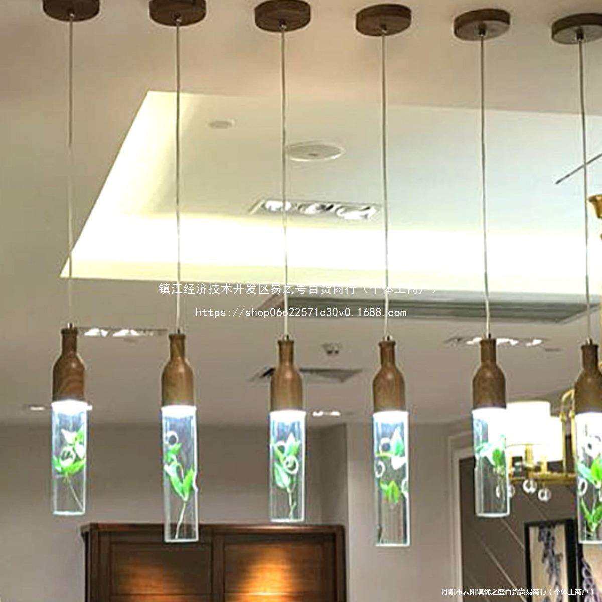 植物单头吊灯创意餐厅个性现代简约吧台过道餐厅灯北欧玻璃餐吊灯