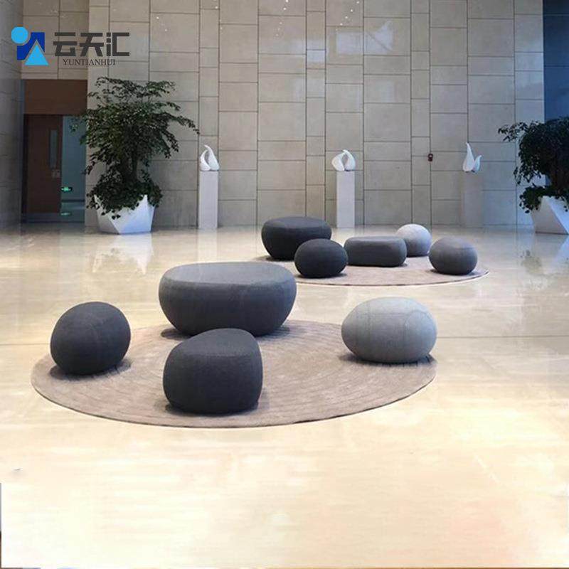 创意鹅卵石坐凳酒店休闲家具休息接待室室内石头玻璃钢扪布艺沙发,农机/农具/农膜,播种栽苗器/地膜机,淘宝优惠券,粉丝福利购,淘宝优惠卷
