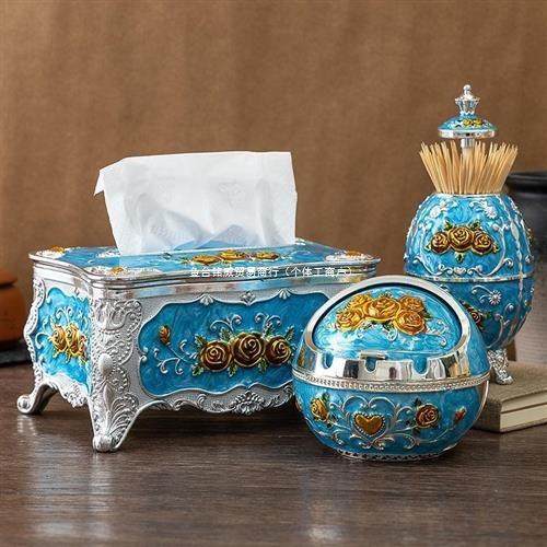欧式创意纸巾盒烟灰缸牙签筒三件套家用时尚烟缸收纳盒牙签盒树脂,农机/农具/农膜,播种栽苗器/地膜机,淘宝优惠券,粉丝福利购,淘宝优惠卷
