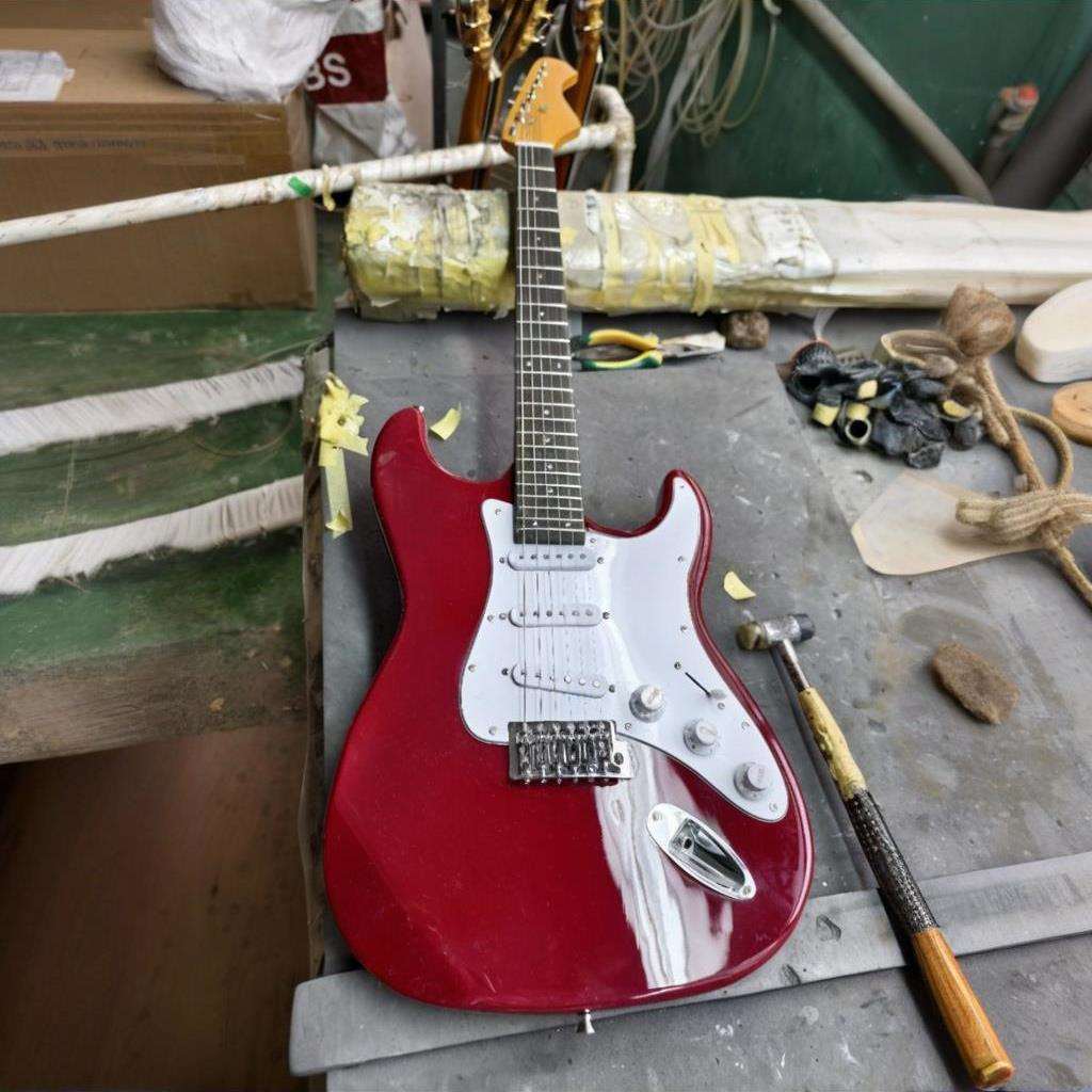 工厂C6R户外初学电吉他24品芬达款ST电吉他初学者男女生吉他