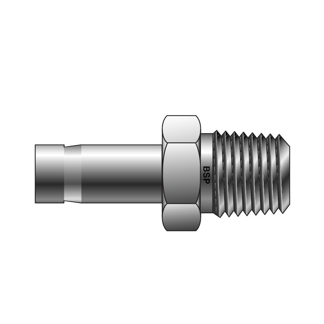 Parker CPI/A-LOK系列 BSPT管端外螺纹接头(英制)4MA6K-316