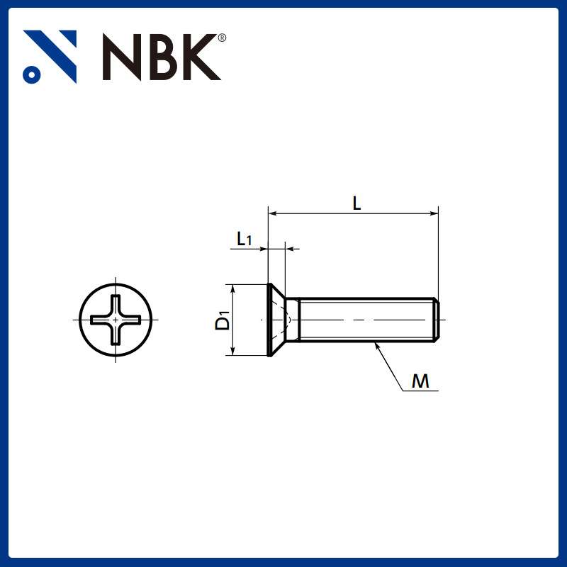 NBK SNFS-SD 十字槽小头埋头小螺钉SUSXM7相当于SUS304 机械厂家
