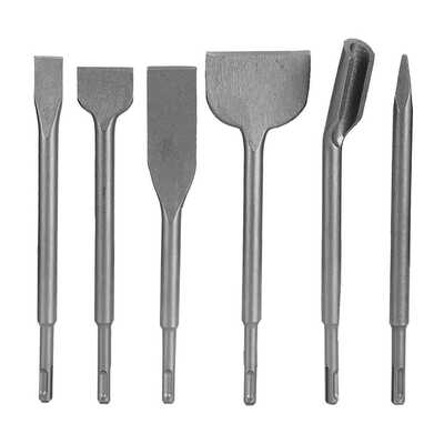 电锤钻头六件套SDS加钻头凿组尖凿扁凿破墙 hammer drill bit set