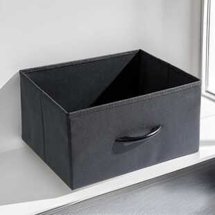 置物架木把手抽屉式收纳盒布艺可折叠桌面收纳箱柜子储物箱卧室