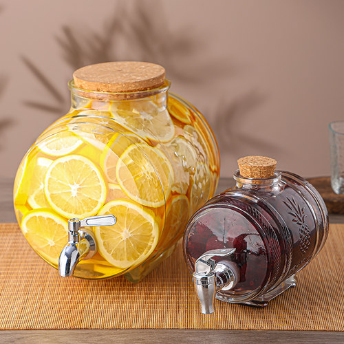 泡酒玻璃瓶带龙头高档密封大容量