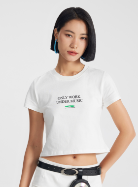 STAFFROOM Sound Radio系列紧身短袖T恤