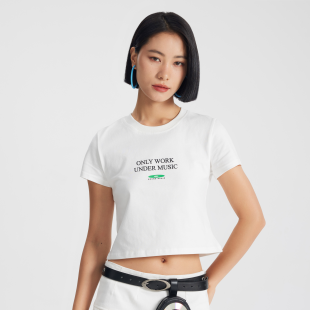 STAFFROOM Sound Radio系列紧身短袖T恤