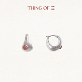 水滴形侧镶宝石耳环 THING 设计感高级轻奢耳饰 赤 系列