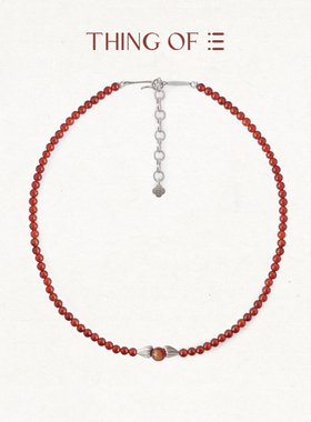 THING OF E【福至】系列 灯笼元素玛瑙项链 纯银镀金小众锁骨链