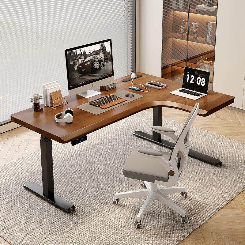 实木升降书桌转角桌家用办公桌电脑桌卧室学习桌电竞桌电动升降桌,住宅家具,转角桌,淘宝优惠券,粉丝福利购,淘宝优惠卷