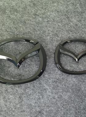 适用于MazdaMX-5改装中网前车标MX5亮光黑前后车标后背箱标志贴