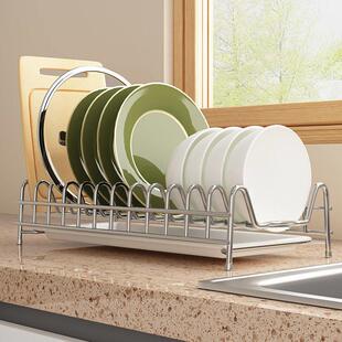 全304不锈钢置物架304不锈钢沥水碗架消毒柜内厨房抽屉小型碗碟盘