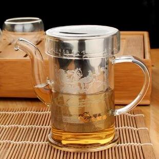 玉兰香红茶茶具玻璃茶具过滤隔耐热不锈钢内胆冲茶器泡茶壶红茶杯