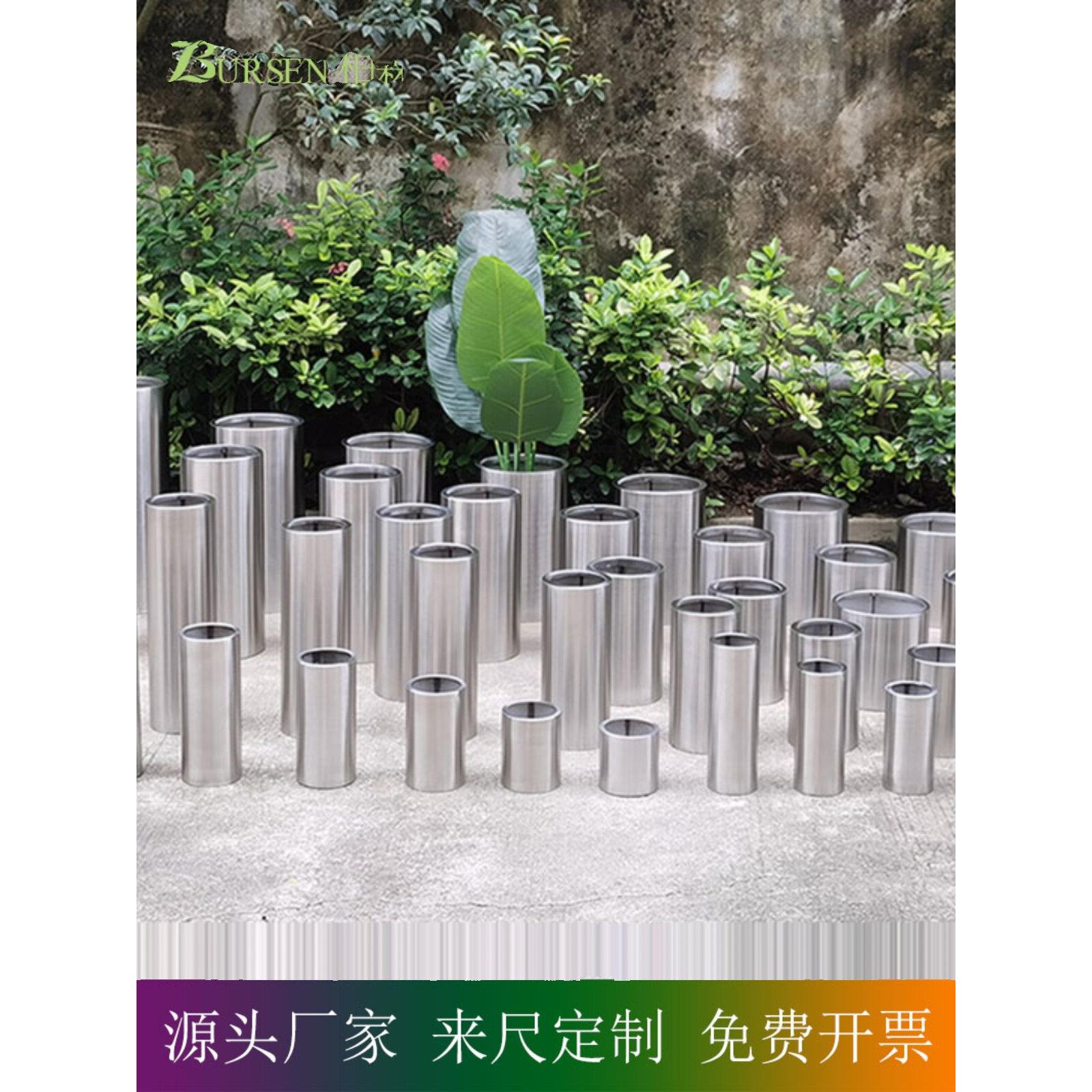 小圆柱圆柱台面花瓶多肉植物盆栽花桶装饰干花人造斯堪的纳维亚