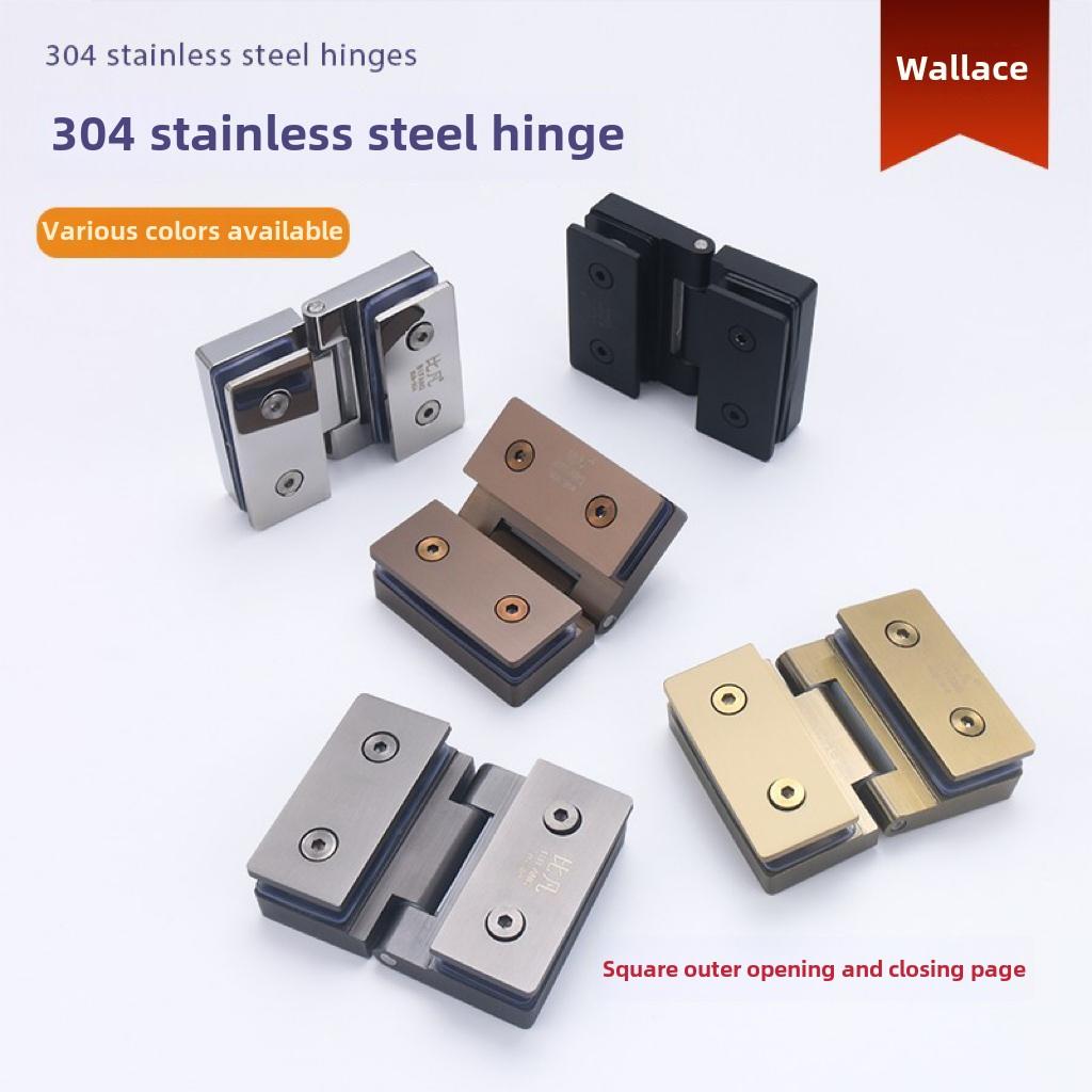 淋浴房玻璃浴室夹铰炼夹精密铸造加厚可移动304迷你180度外开口自