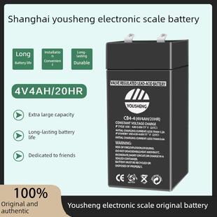 上海友声电子秤电池4v4ah电瓶6v4ah蓄电池电子称通用吊秤4v6v电池
