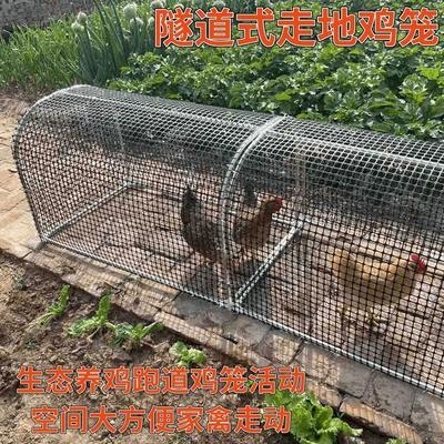 走地鸡笼隧道养鸡户外庭院菜地养鸡幼儿园鸡笼兔子跑道笼