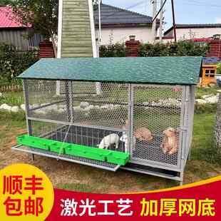 尖顶养殖笼鸡鸭鹅笼遮雨棚防黄鼠狼蛇加密加厚鸡笼棚全套户外防雨