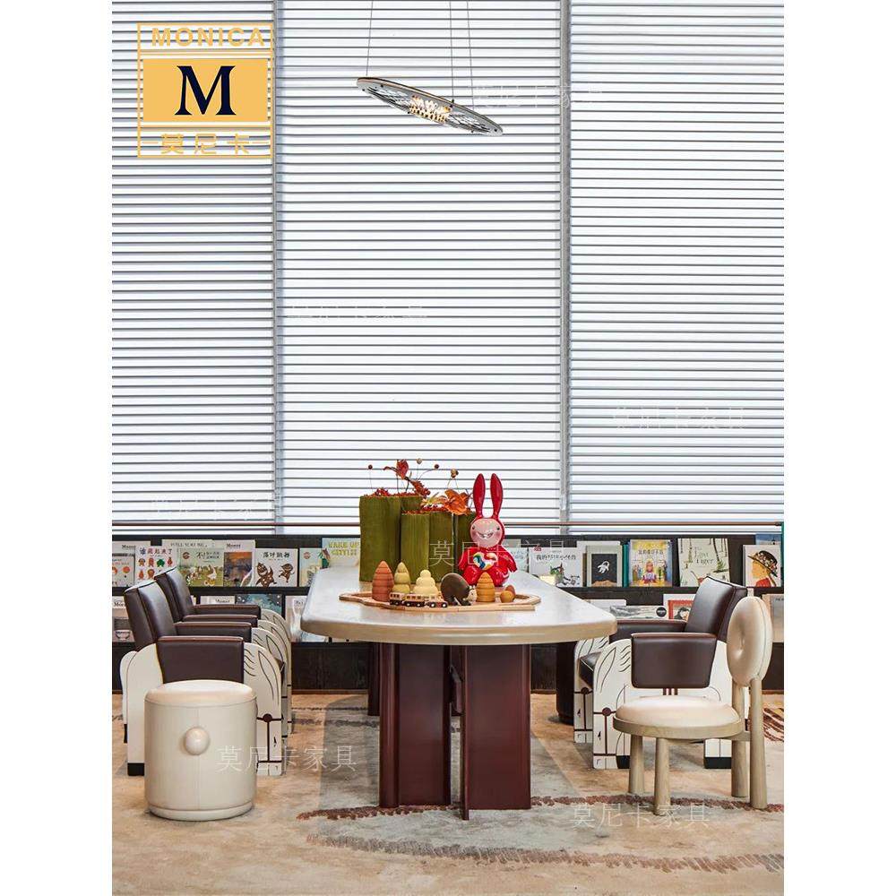 售楼处儿童区创意桌椅样板房早教异形手工阅读桌框架空档游戏画桌,住宅家具,儿童桌/手工桌,淘宝优惠券,粉丝福利购,淘宝优惠卷