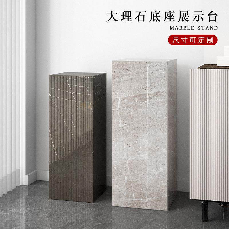 大理石工艺品石墩艺术品雕塑台古堡灰雕塑底座基座落地摆设台摆件