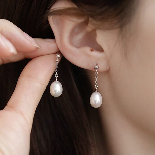 s925银珍珠流苏耳钉复古精致耳饰经典耳环优雅气质民族风 E26692