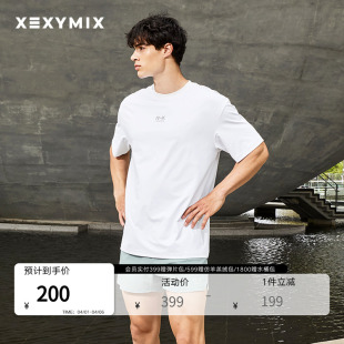 T恤XMMST12J2 xexymix杰克茜韩国进口男RX休闲简约运动印花短袖