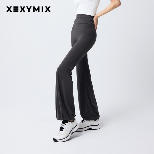 xexymix杰克茜韩国叠层腰头灯笼瑜伽健身长裤女士新款XFL3LL1504C