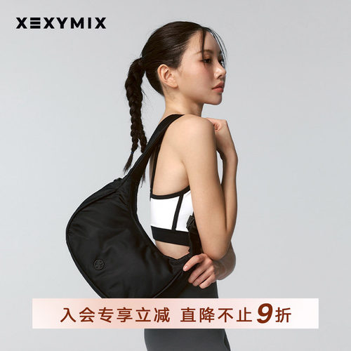xexymixX圆标月牙型单肩包