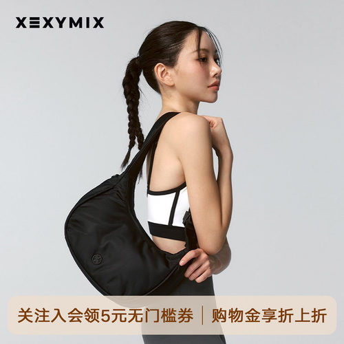 xexymixX圆标月牙型单肩包
