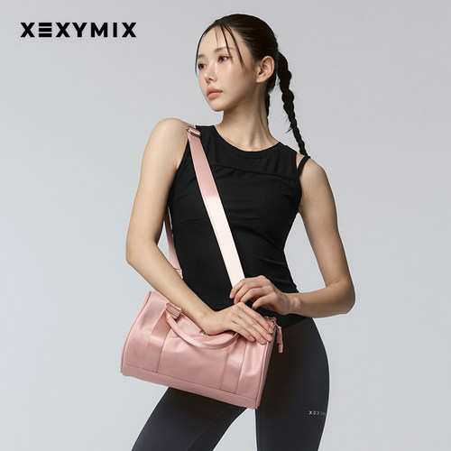 xexymix圆标斜挎迷你圆桶包