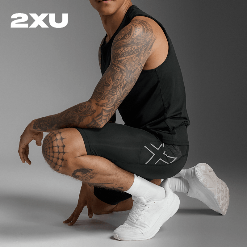 2XU 男士短裤跑步健身五分裤运动紧身裤健身裤