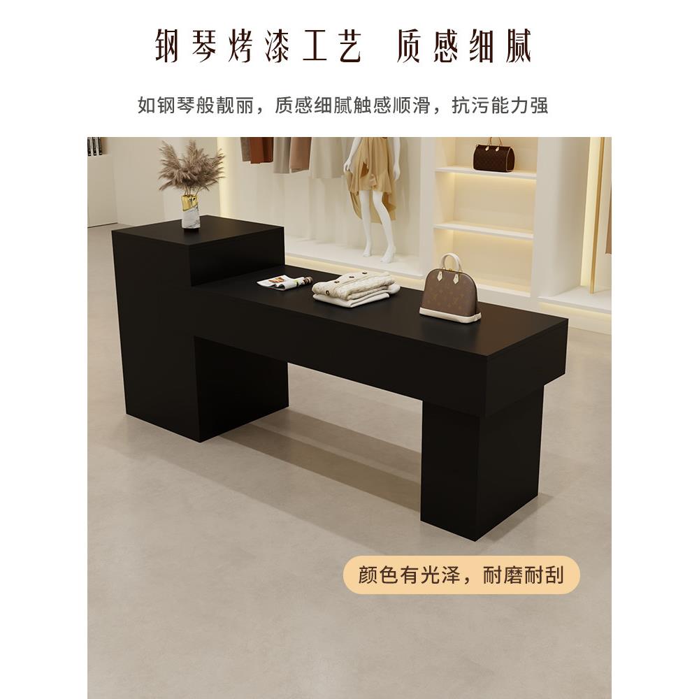 服装店中岛台展示桌储物柜商场女装店装饰品陈列柜台中岛桌流水台