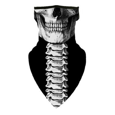 3D头骨打印面具户外自行车防晒男子和妇女遮阳冰丝绸帽透气摩托车