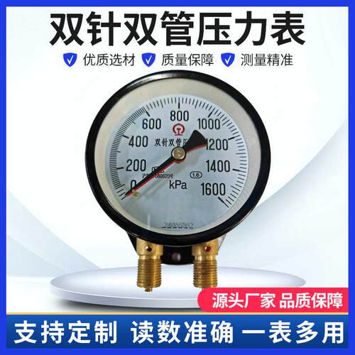 双针双管压力表YZS-102压力表