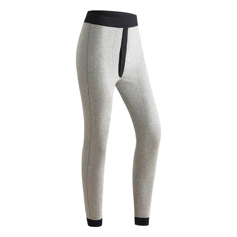 曼天骄秋冬季棉裤男士桑蚕丝莫代尔保暖裤羊绒加厚打底裤女毛线裤