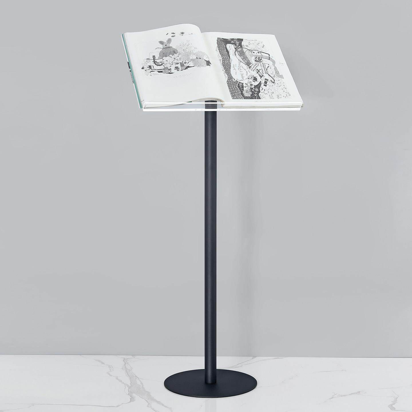 简约轻奢金属亚克力杂志翻页架摆件杂志大书籍画册落地展示阅读架