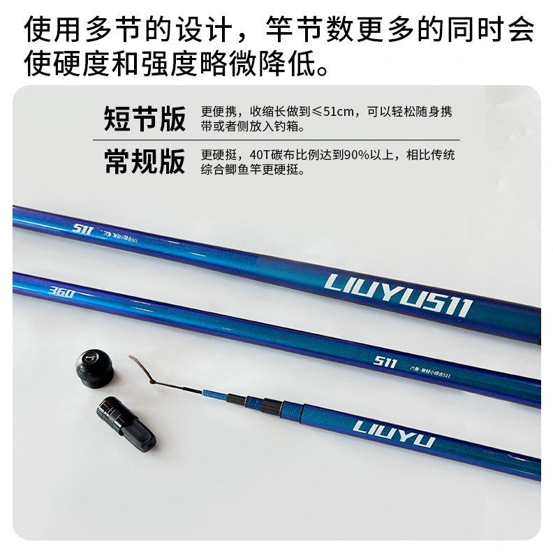 六鱼511小物钓竿溪流竿野钓微物石斑白条鲫鱼小综合便携短节台钓