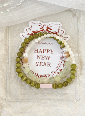 【浔花期絮】一味良方原创女生闺蜜手工手链小众复古猫眼石手串